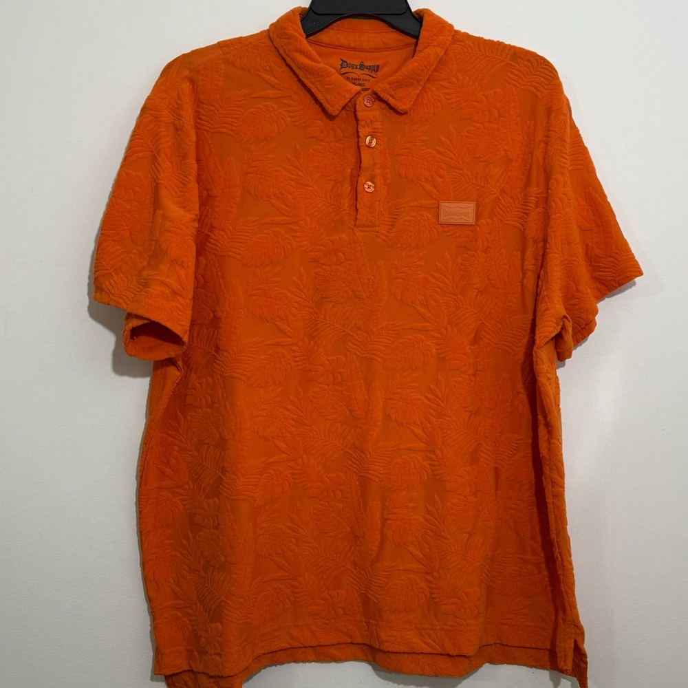 Dogs Supply by Snoop Dogg Orange 3XL Textured Polo Streetwear